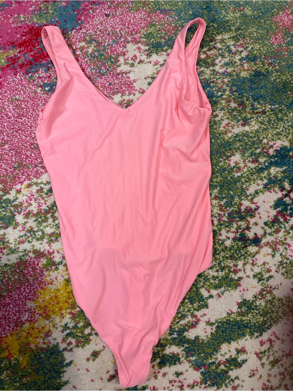 Women’s Pink Aerie V-Neck Bodysuit